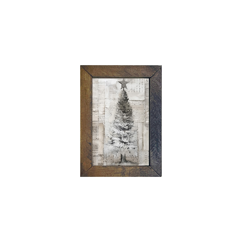 Paper-style Christmas Tree 9 - Vertical Frame