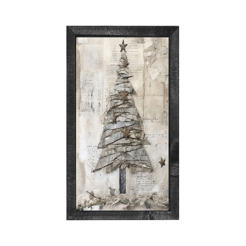 Paper-style Christmas Tree 10 - Vertical Frame