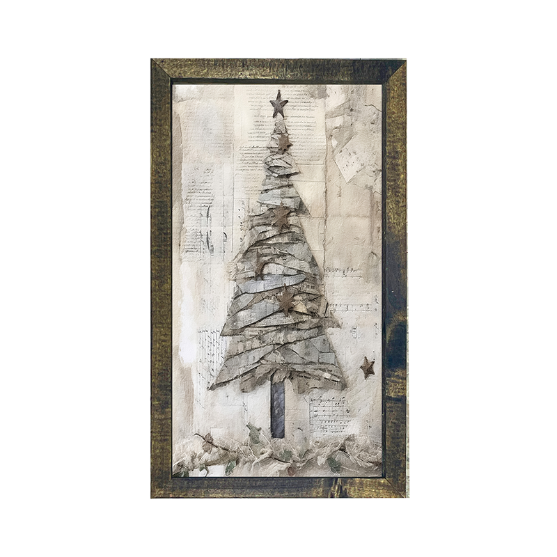 Paper-style Christmas Tree 10 - Vertical Frame