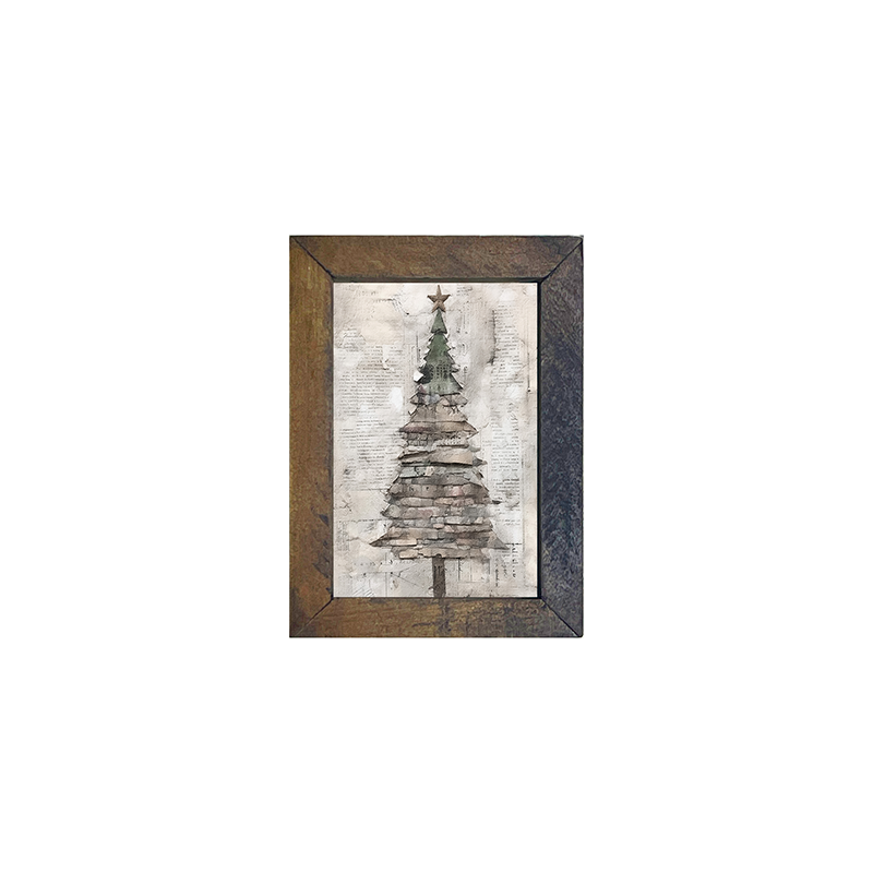 Paper-style Christmas Tree 11 - Vertical Frame