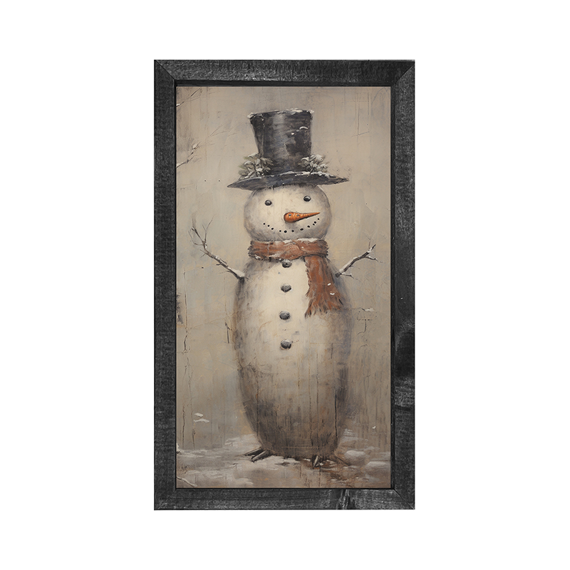 Vintage Smiling Snowman