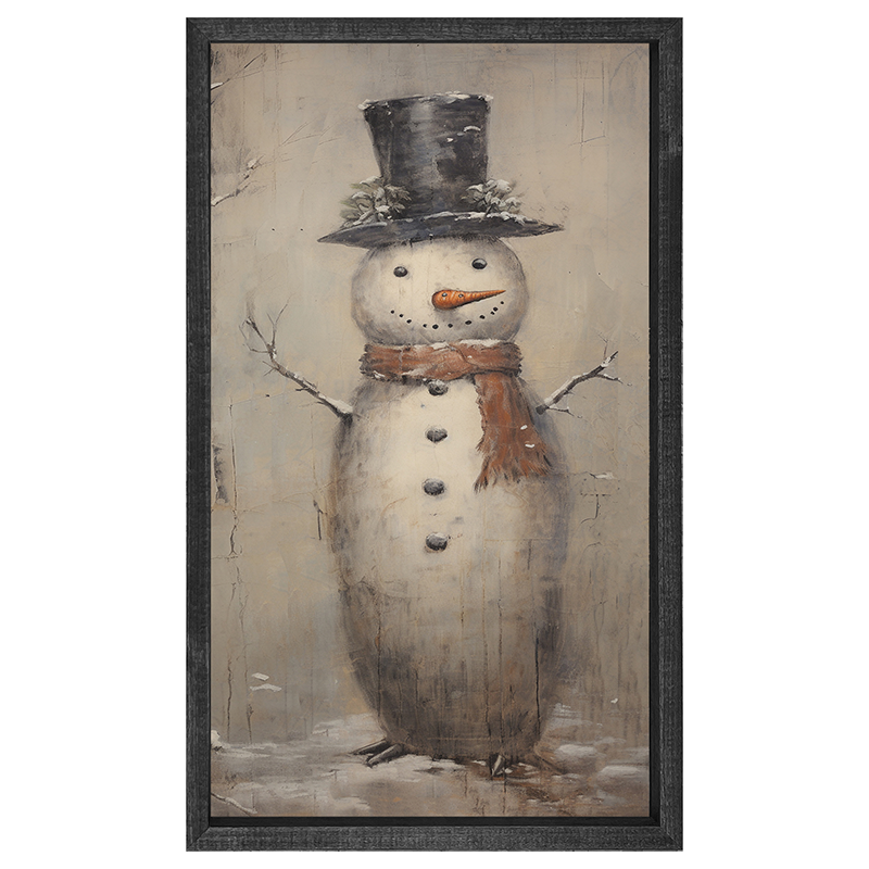 Vintage Smiling Snowman
