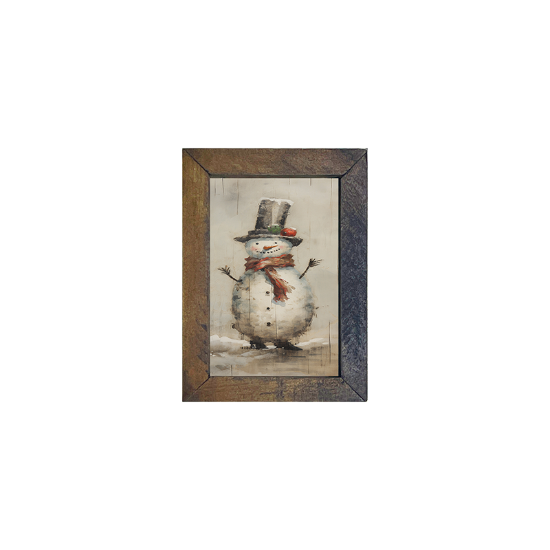 Snowman with red scarf