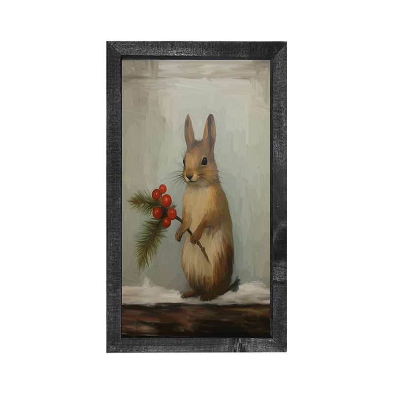 Christmas Squirrel-Vertical Frame