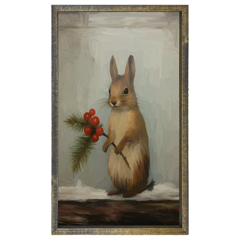 Christmas Squirrel-Vertical Frame