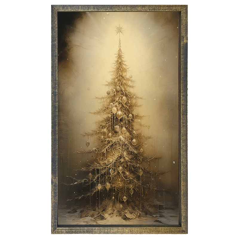 Adorned Christmas Tree-Vertical Frame