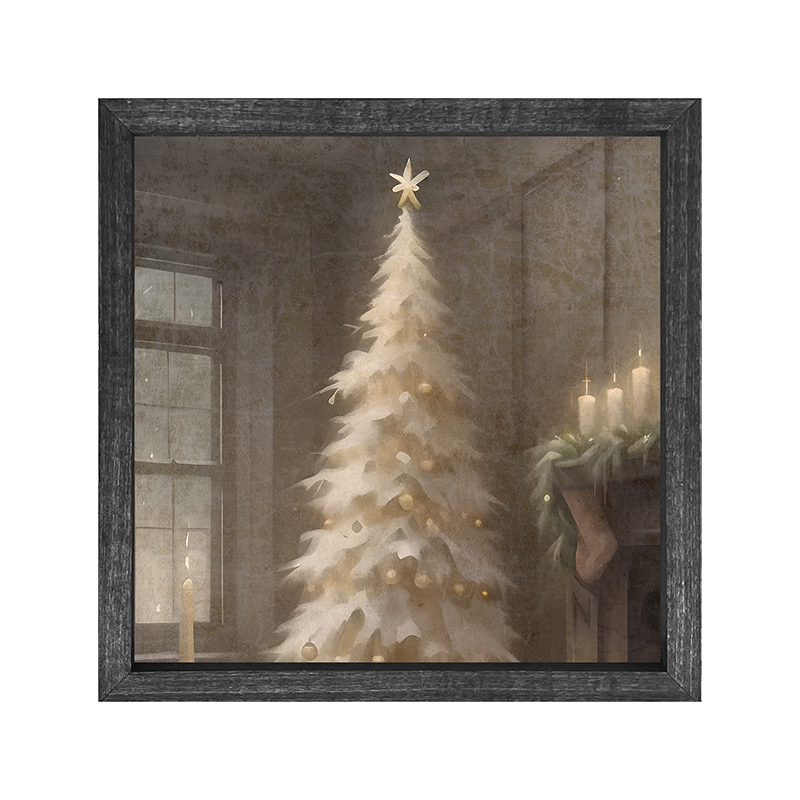 Gold and white Christmas tree