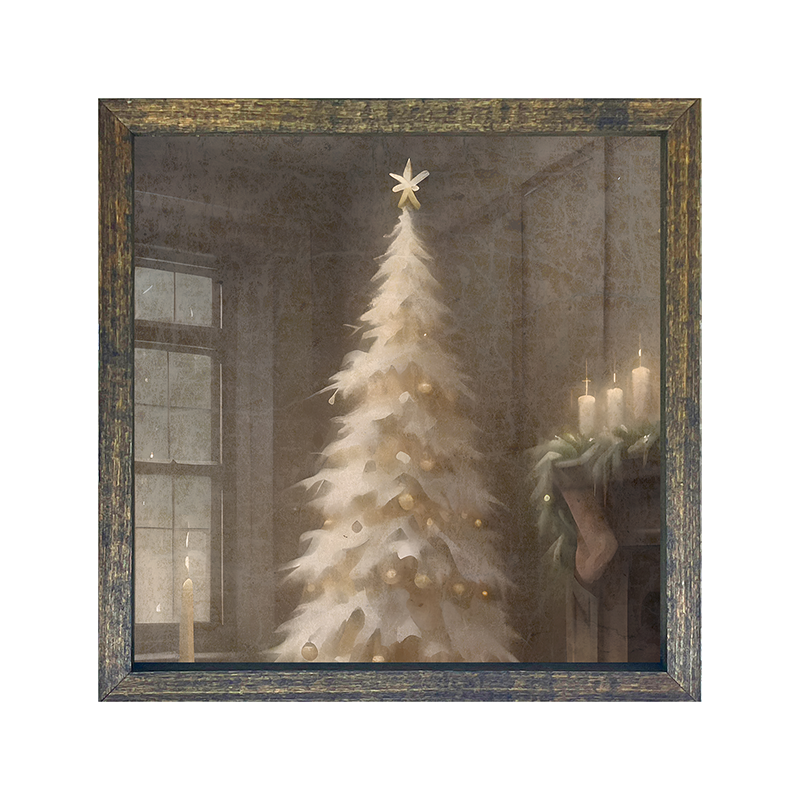Gold and white Christmas tree
