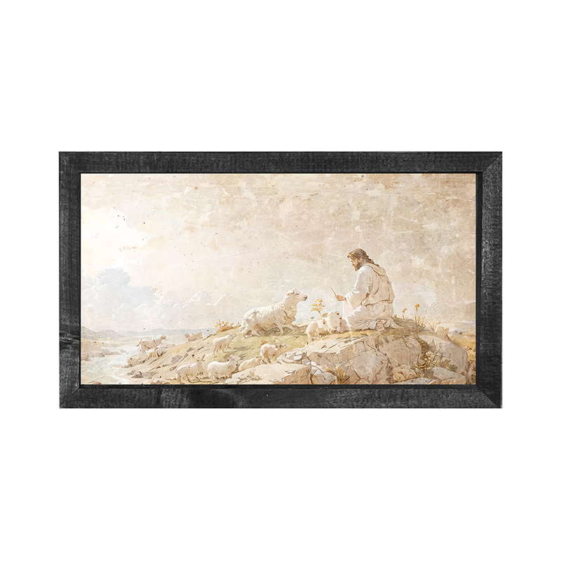 Jesus and his Flock - Horizontal Frame