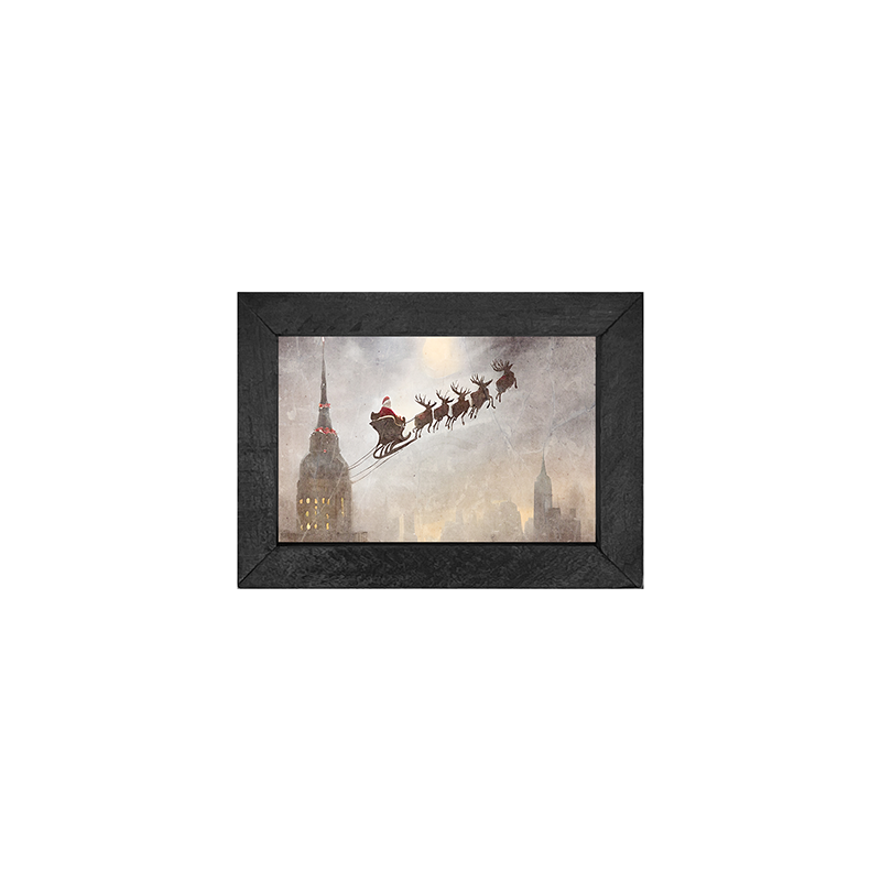 Cityscape Santa - Horizontal Frame