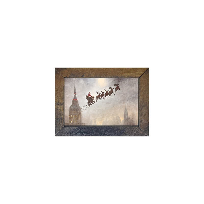 Cityscape Santa - Horizontal Frame