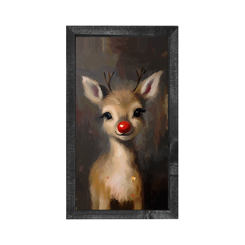 The Red Nosed Reindeer-Vertical Frame