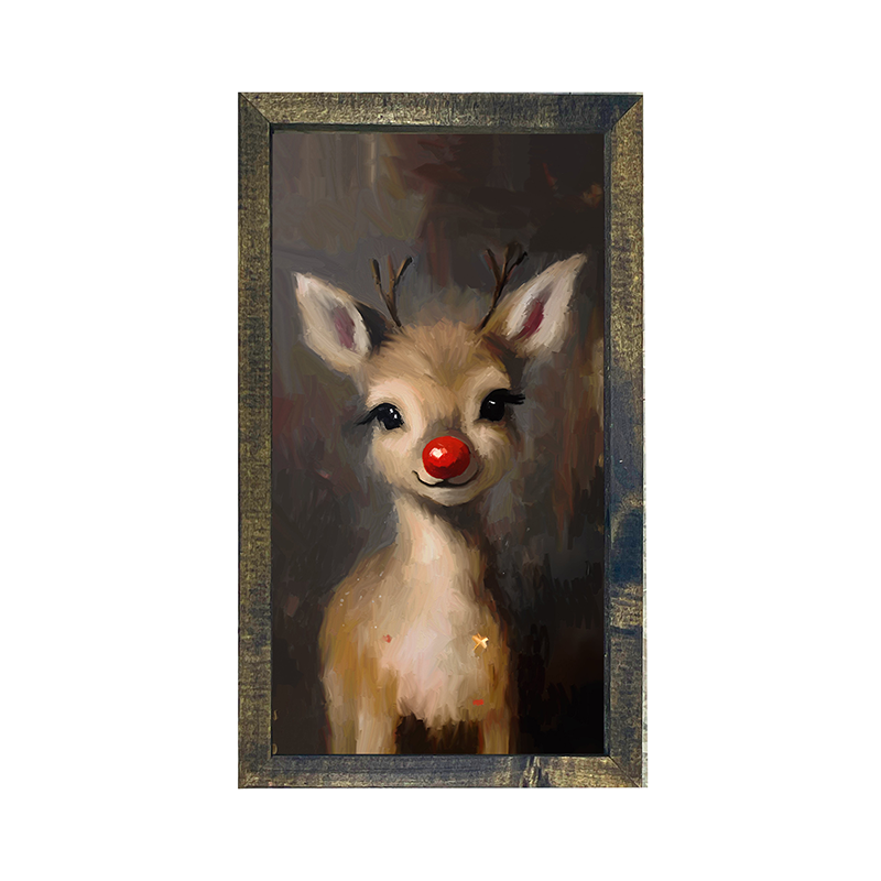 The Red Nosed Reindeer-Vertical Frame