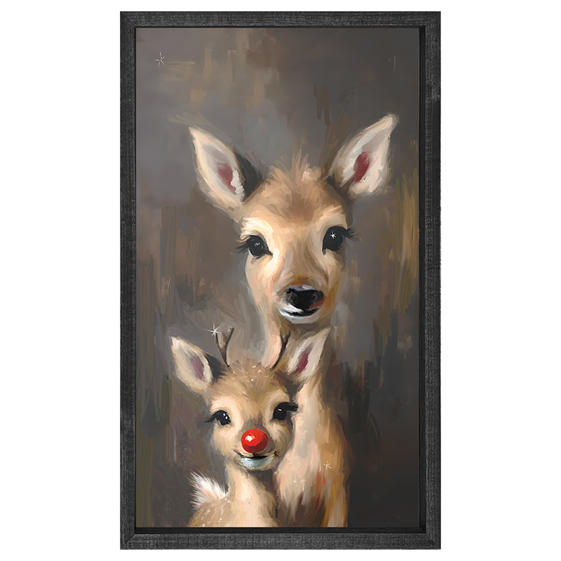 Rudolph and Mama - Vertical Frame