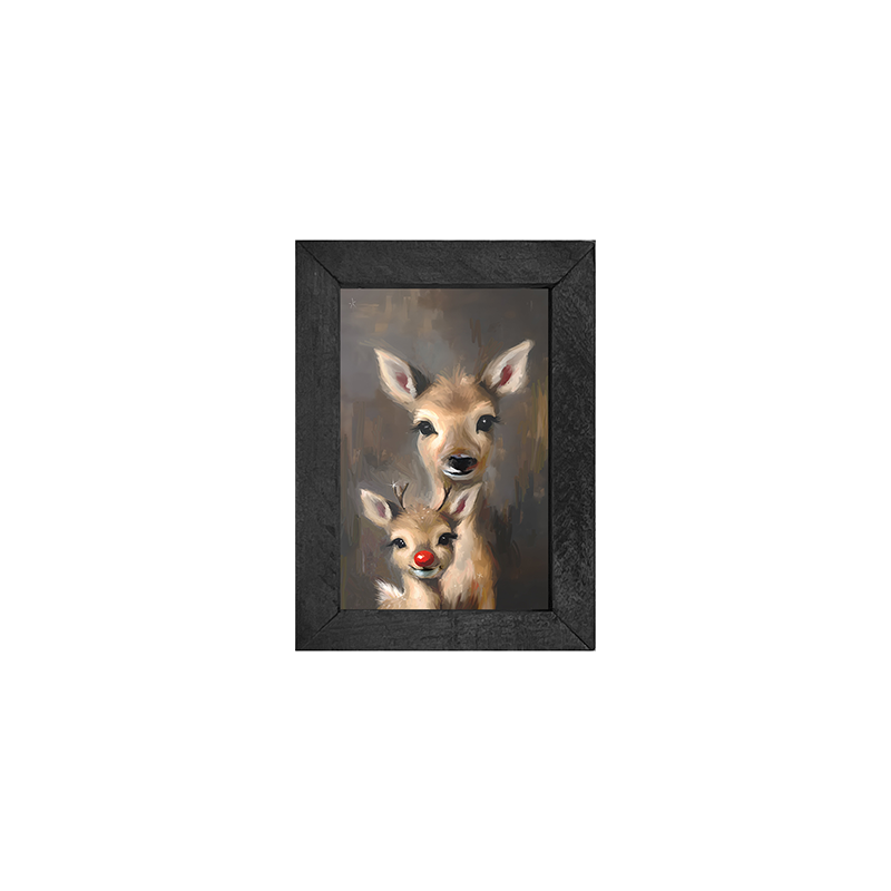 Rudolph and Mama - Vertical Frame