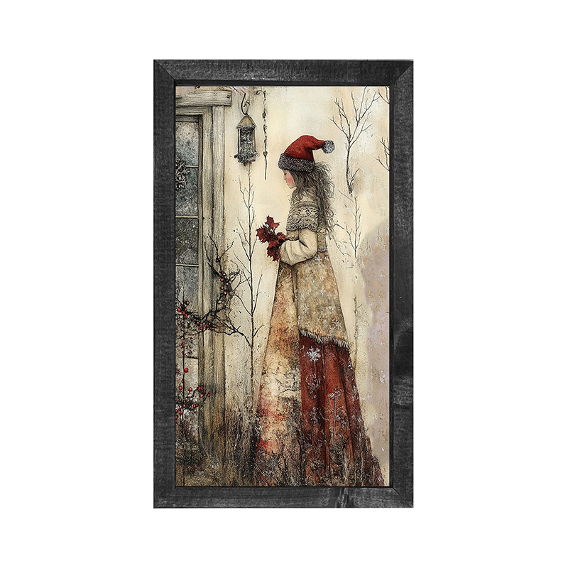 Wintertime Woman - Vertical Frame