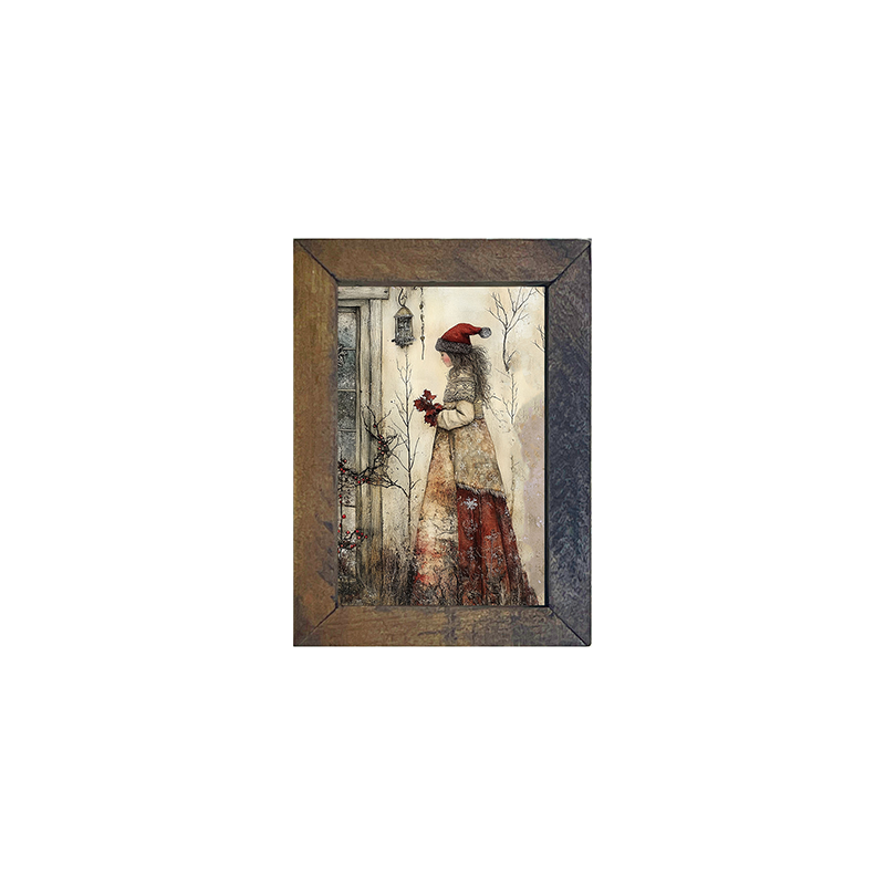 Wintertime Woman - Vertical Frame