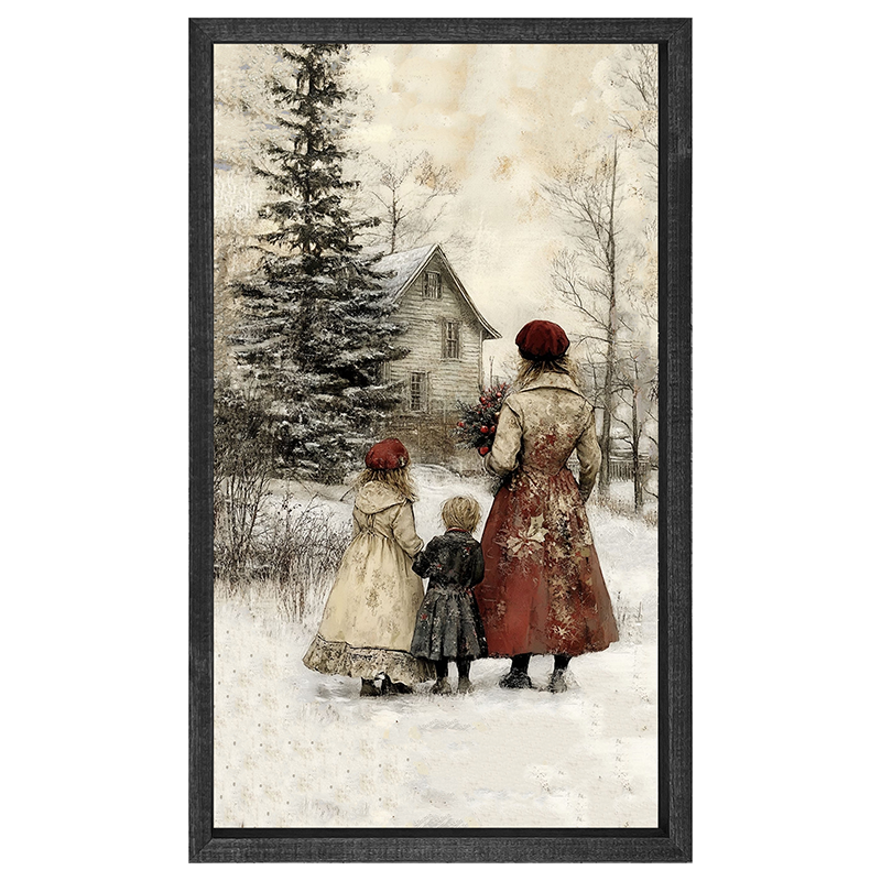 A Winter Visit - Vertical Frame