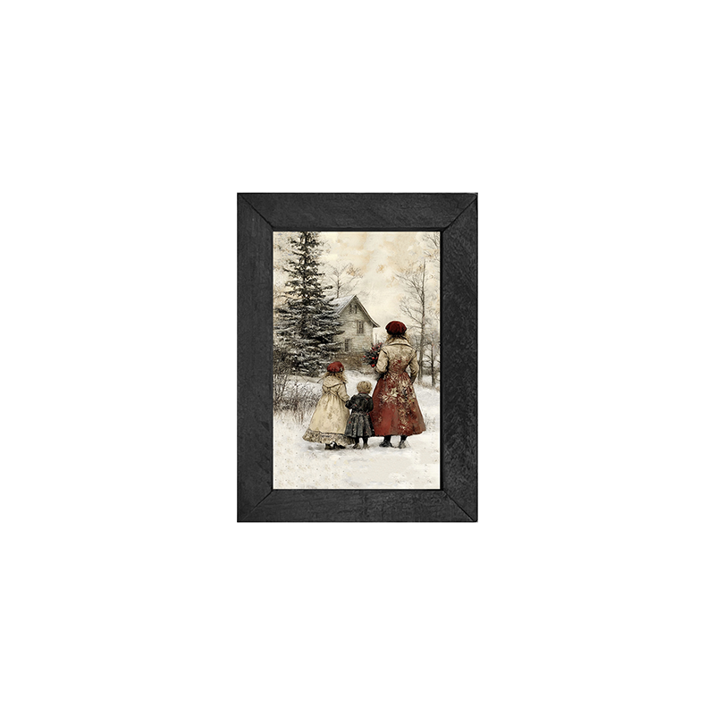 A Winter Visit - Vertical Frame