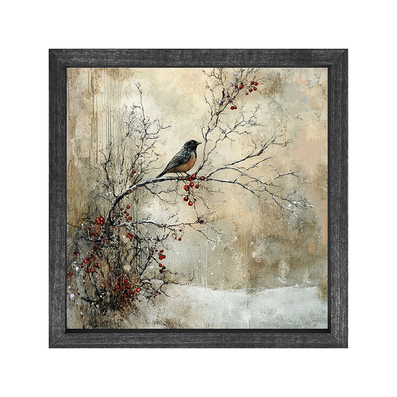 Bird on Berry Branch
