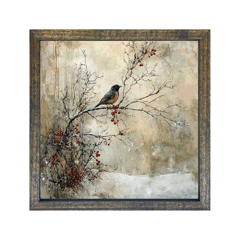 Bird on Berry Branch