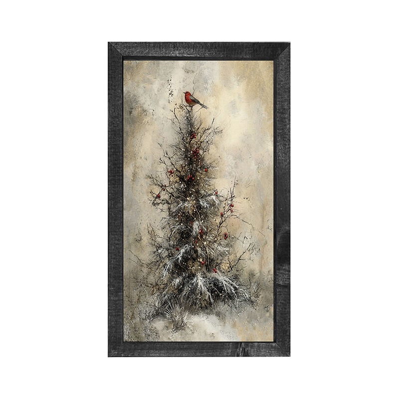 Christmas Cardinal - Vertical Frame