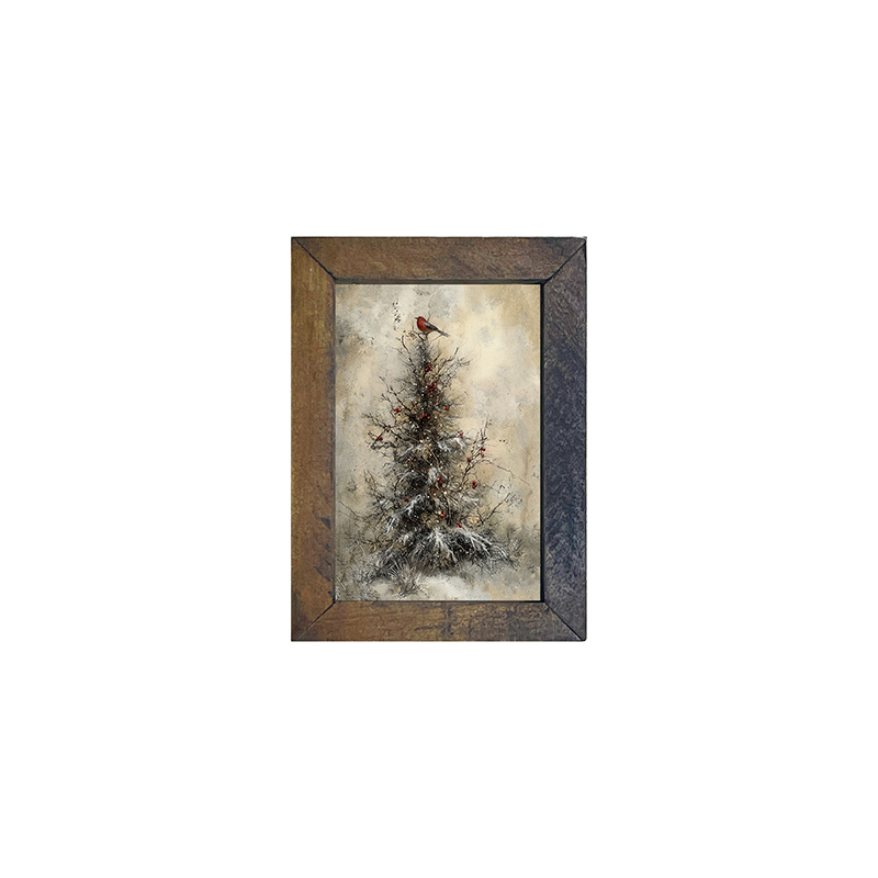 Christmas Cardinal - Vertical Frame