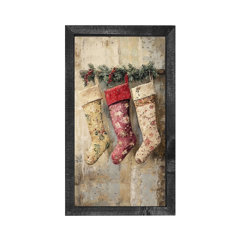 Floral Stockings - Vertical Frame