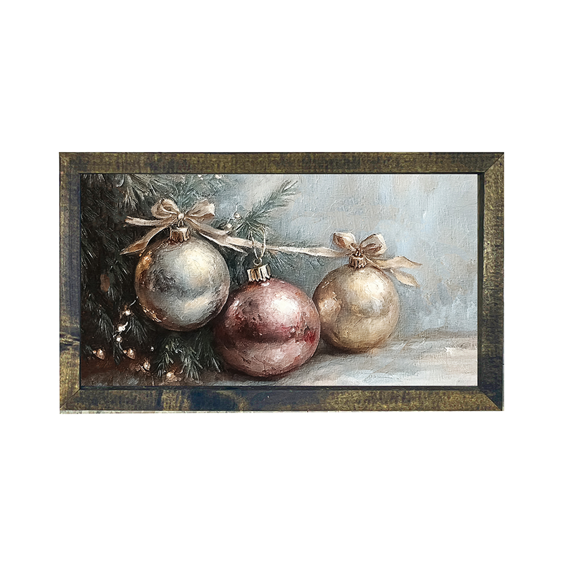 Ornaments and Bows - Horizontal Frame