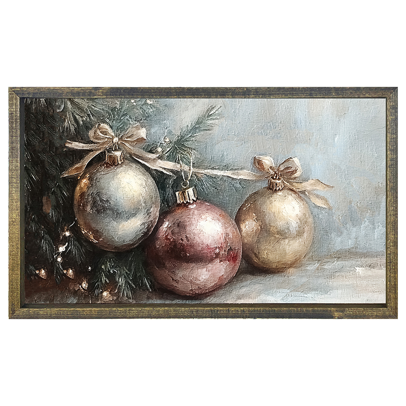 Ornaments and Bows - Horizontal Frame
