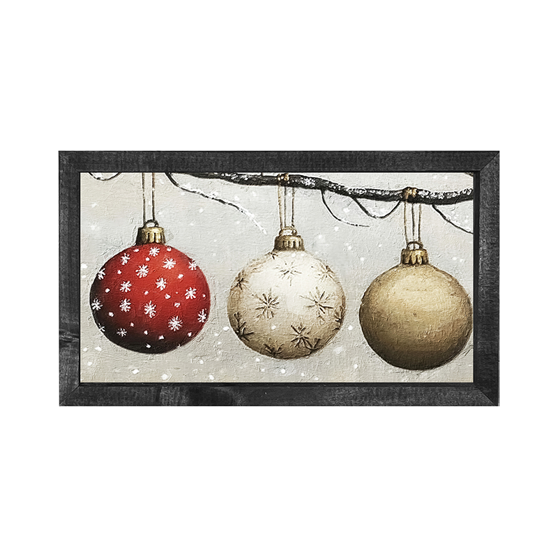 Snowy Ornaments - Horizontal Frame