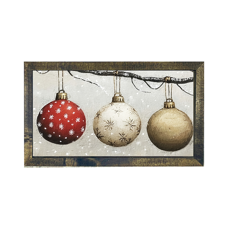 Snowy Ornaments - Horizontal Frame