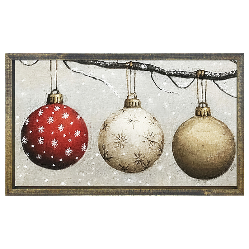 Snowy Ornaments - Horizontal Frame