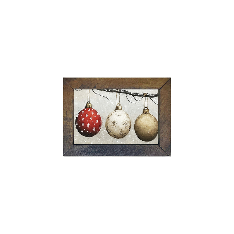 Snowy Ornaments - Horizontal Frame