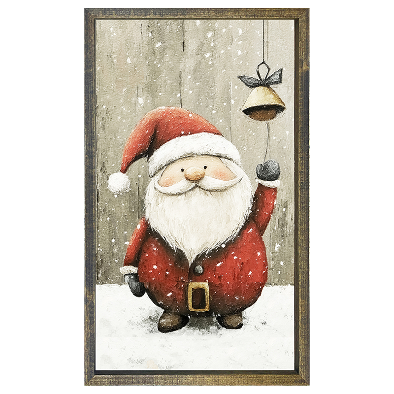 Bell-Ringing Santa - Vertical Frame