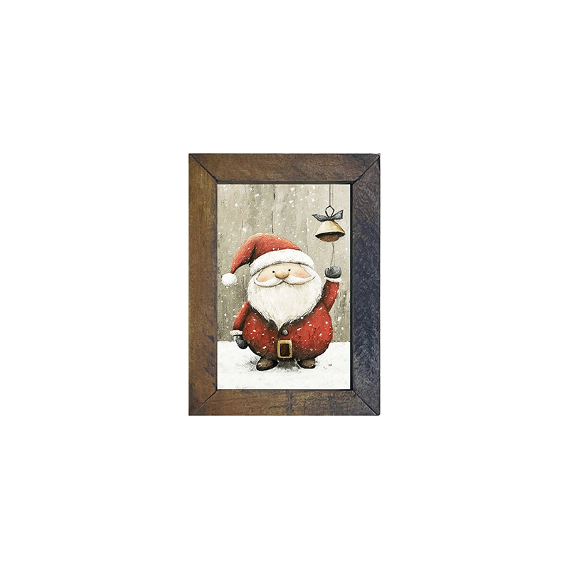 Bell-Ringing Santa - Vertical Frame