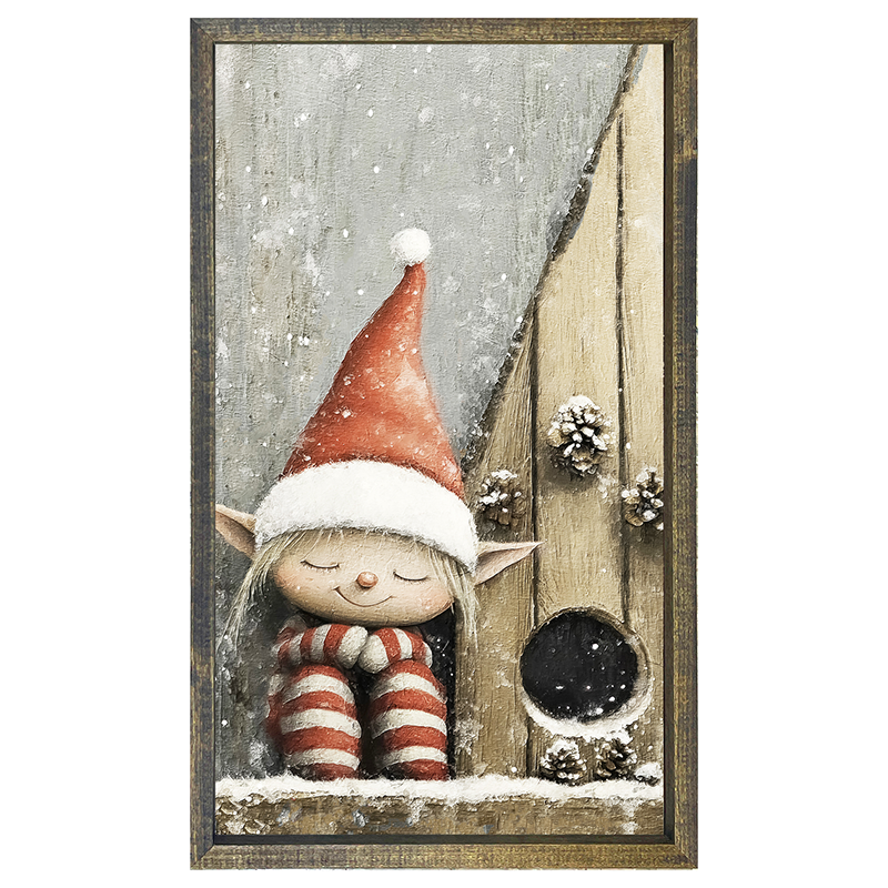 Sleeping Elf - Vertical Frame