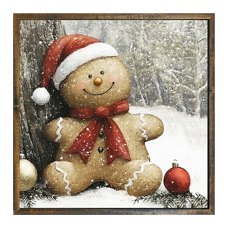 Snowy Gingerbread Man