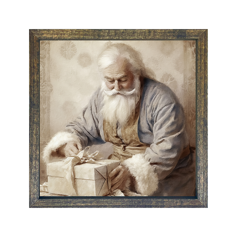Santa Tying a box