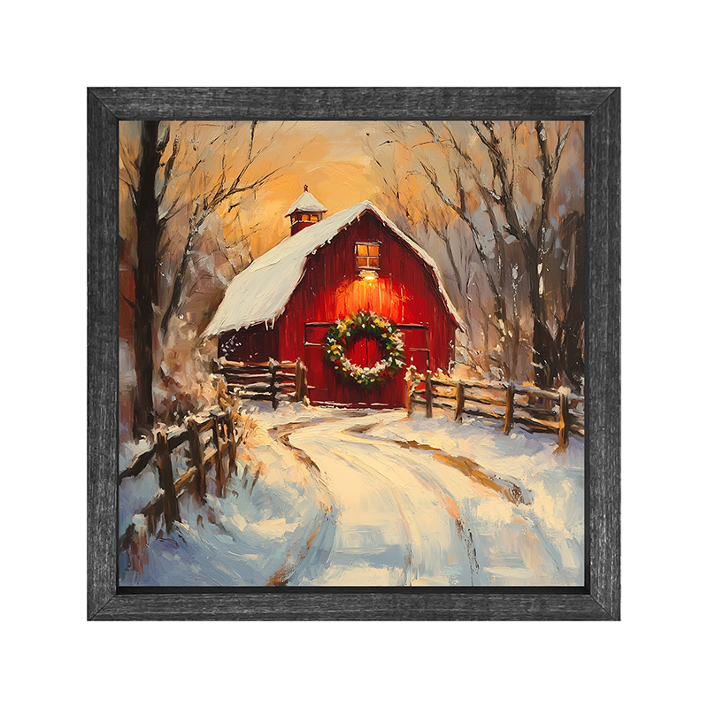 Red Barn at Christmas