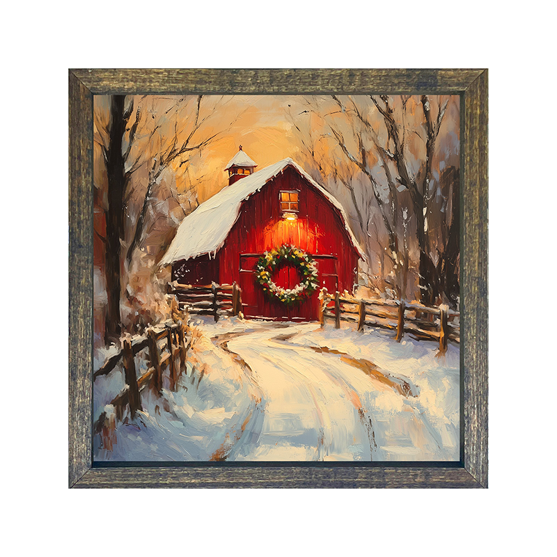 Red Barn at Christmas