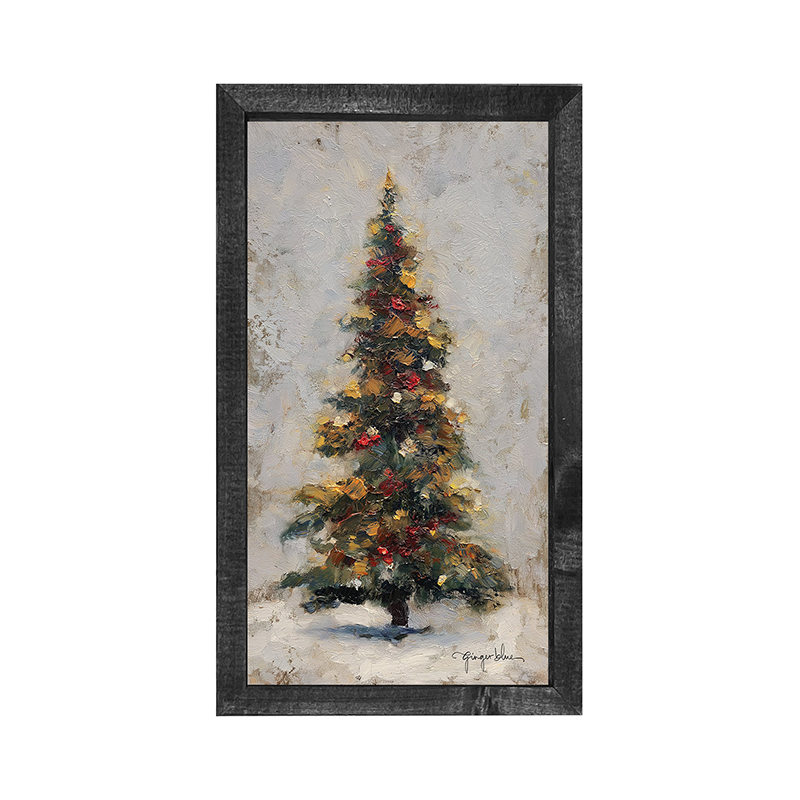 White Background Christmas Tree - Vertical Frame