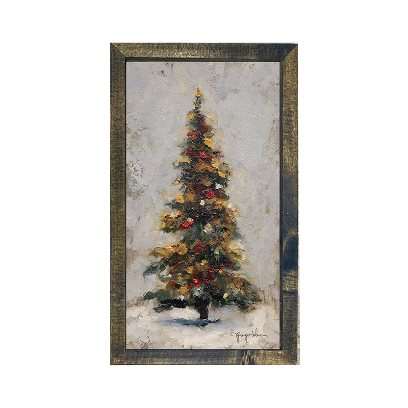 White Background Christmas Tree - Vertical Frame