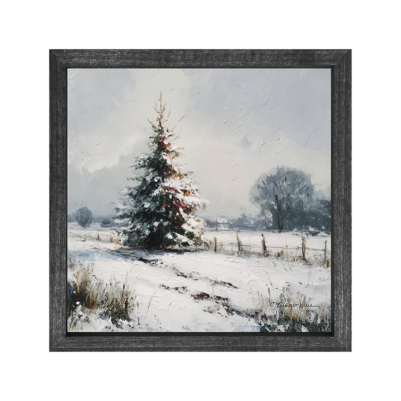 Christmas Tree near Fence