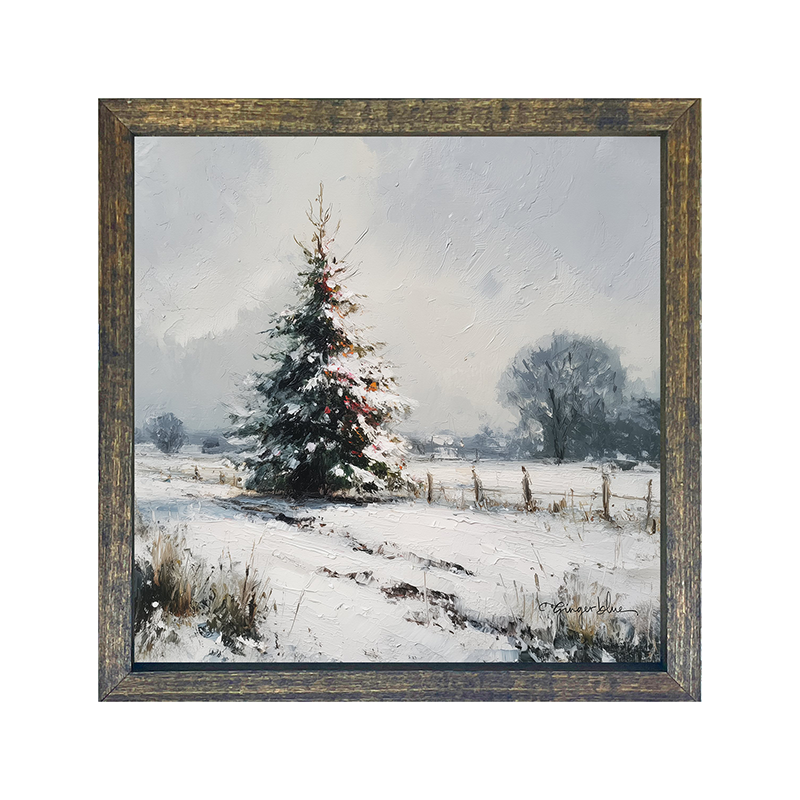 Christmas Tree near Fence