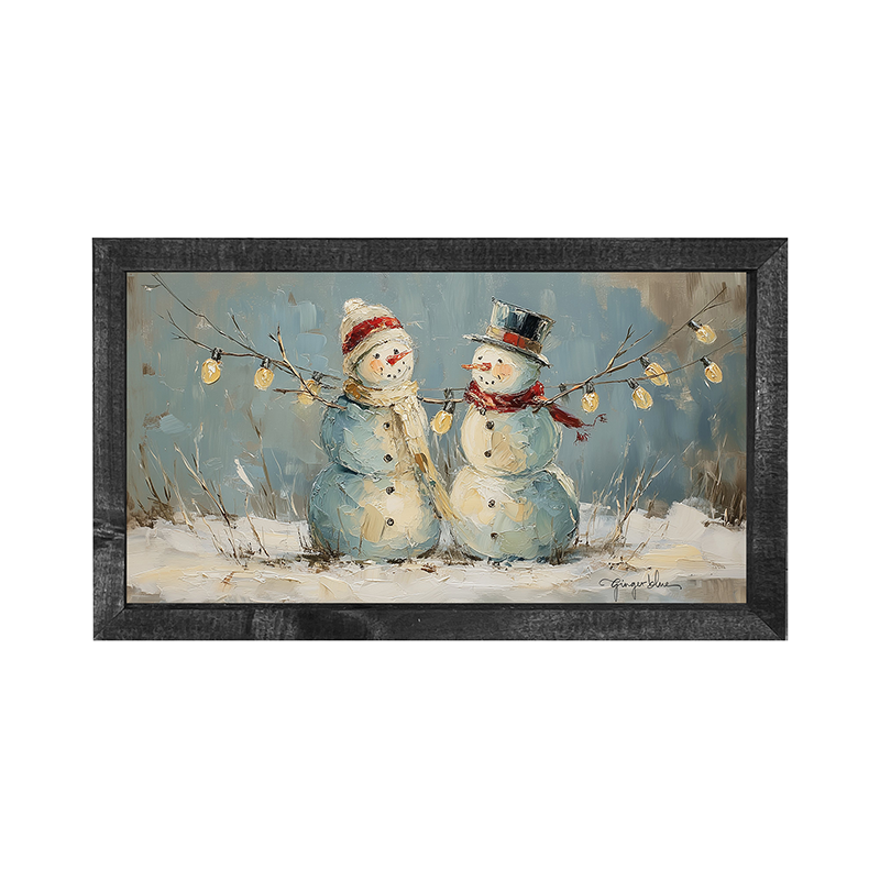 Two Snowmen - Horizontal Frame