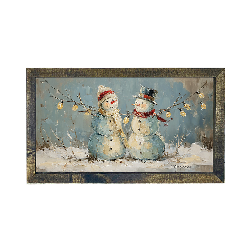 Two Snowmen - Horizontal Frame
