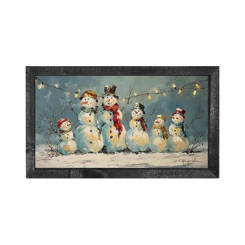Six Snowmen - Horizontal Frame