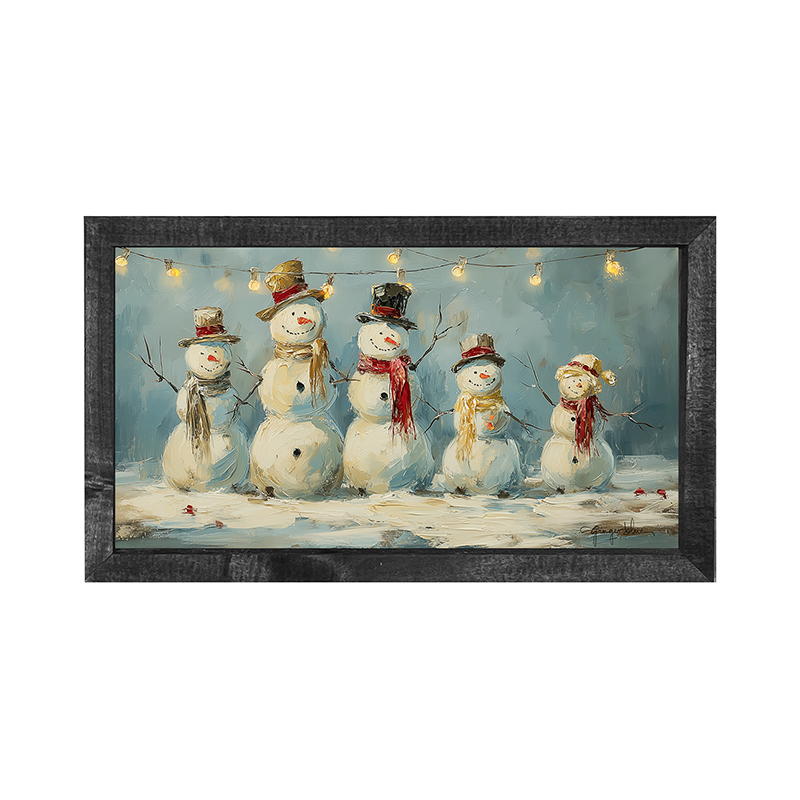 Five Snowmen - Horizontal Frame
