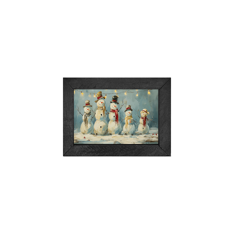 Five Snowmen - Horizontal Frame